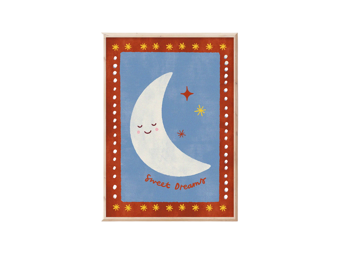 Lauren Sissons Studio Sweet Dreams Moon Print - A3
