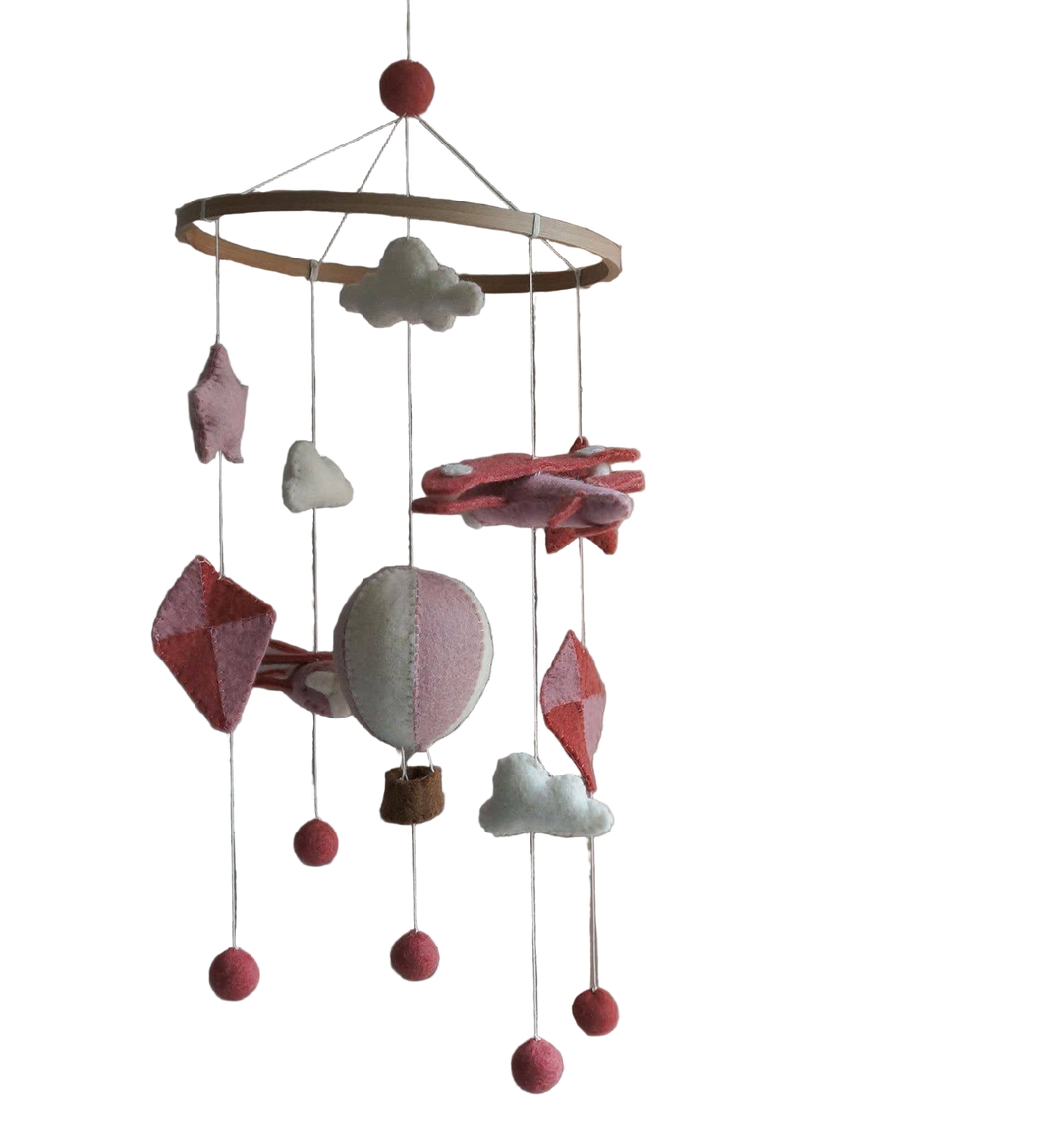 Gamcha Air Balloon, Plane & Kite Mobile - Pink