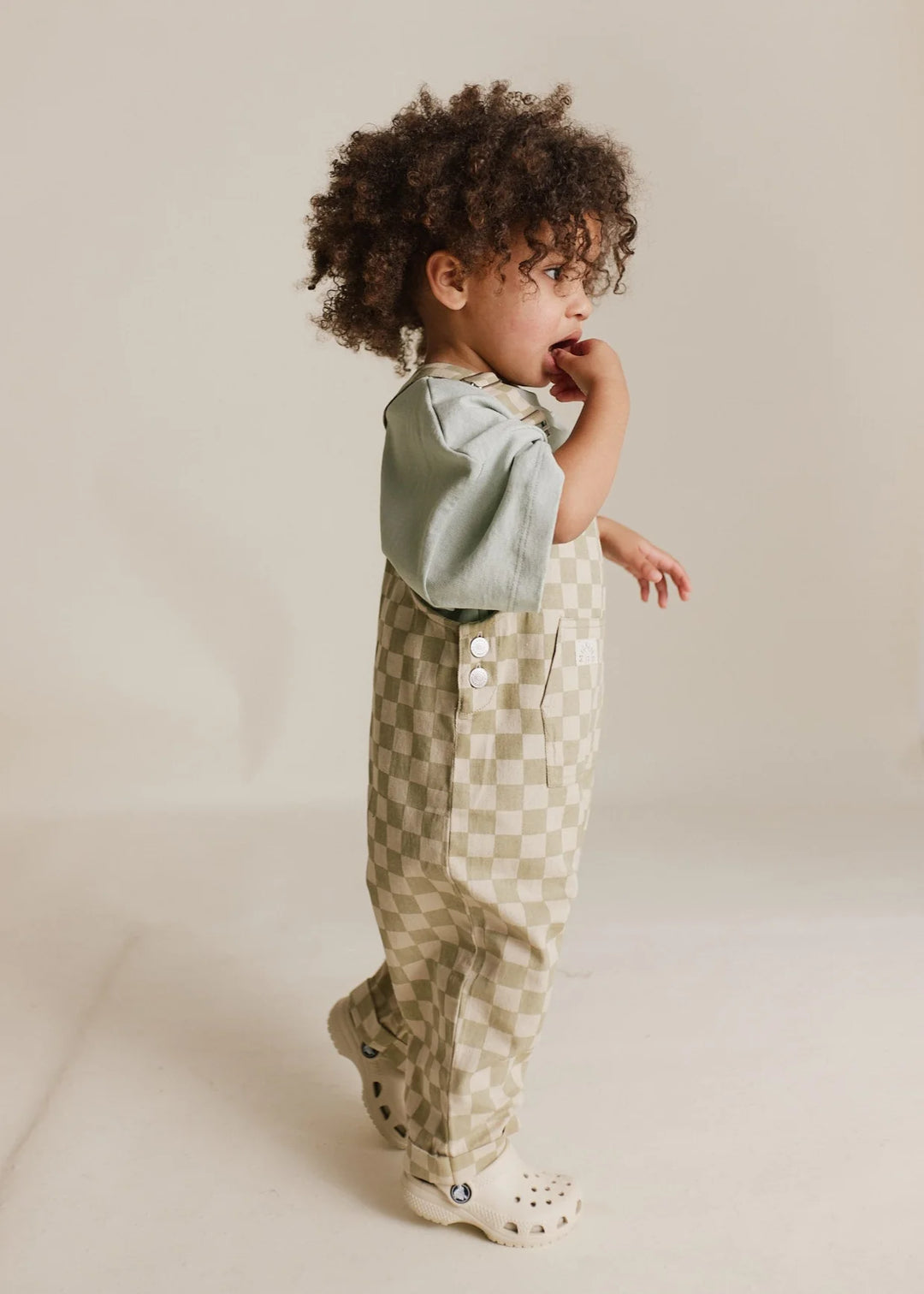 Claude & Co Cecile Checkerboard Dungaree - Olive