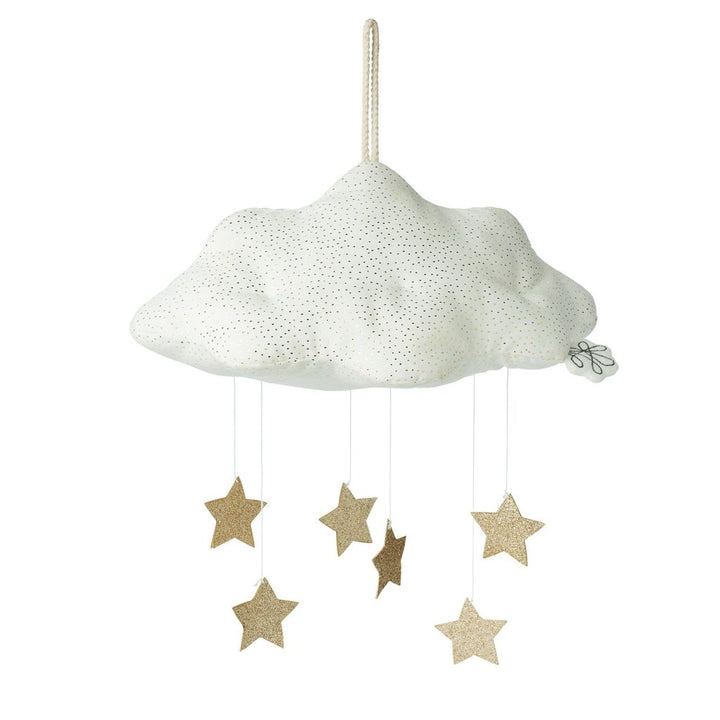 Picca Loulou Cloud Corduroy with Stars Mobile - White