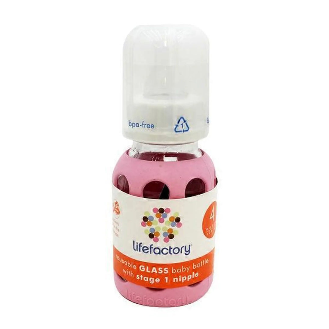 Lifefactory 4oz Baby Bottle - Pink