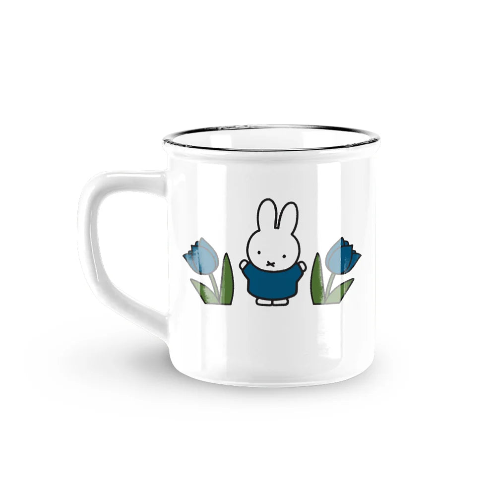 Miffy Ceramic Retro Mug - Tulips Blue