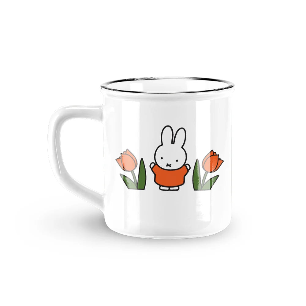 Miffy Ceramic Retro Mug - Tulips Red