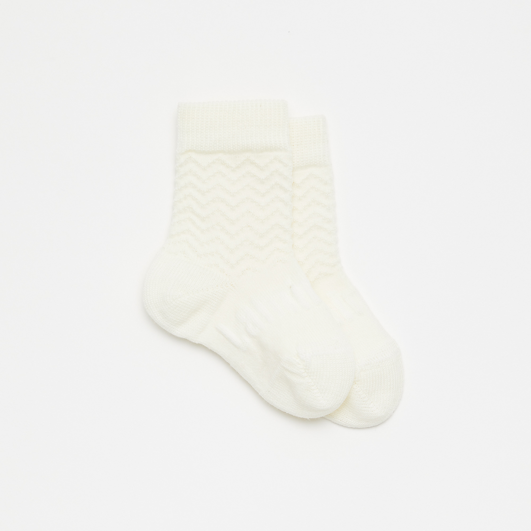 Lamington Merino Wool Crew Socks Baby - Pearl
