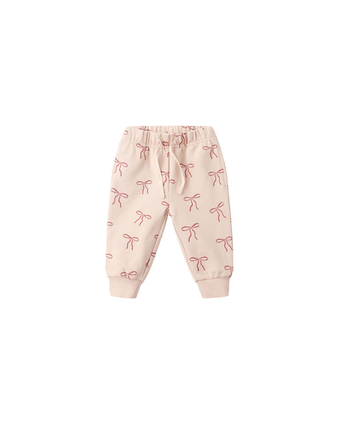 Quincy Mae Relaxed Fleece Sweatpants - Red Bows