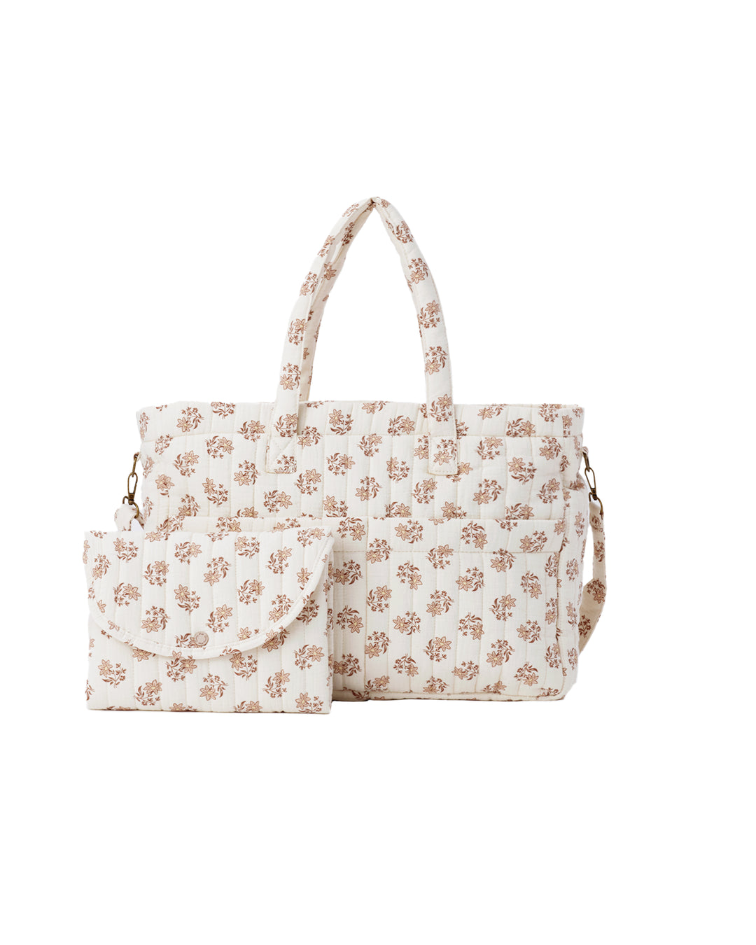 Quincy Mae Diaper Bag & Changing Pad Set - Daylily