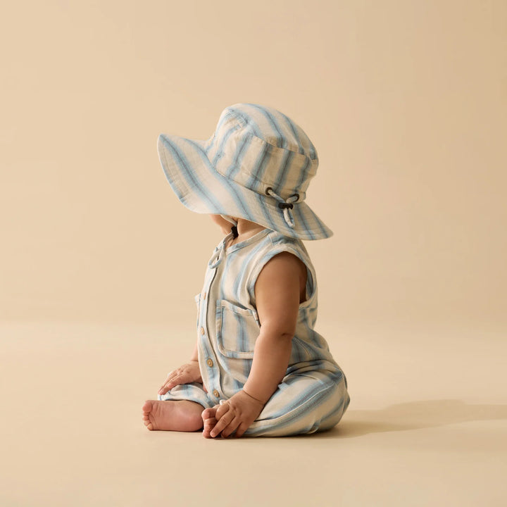 Wilson & Frenchy Organic Sun Hat - Deep Blue Stripe
