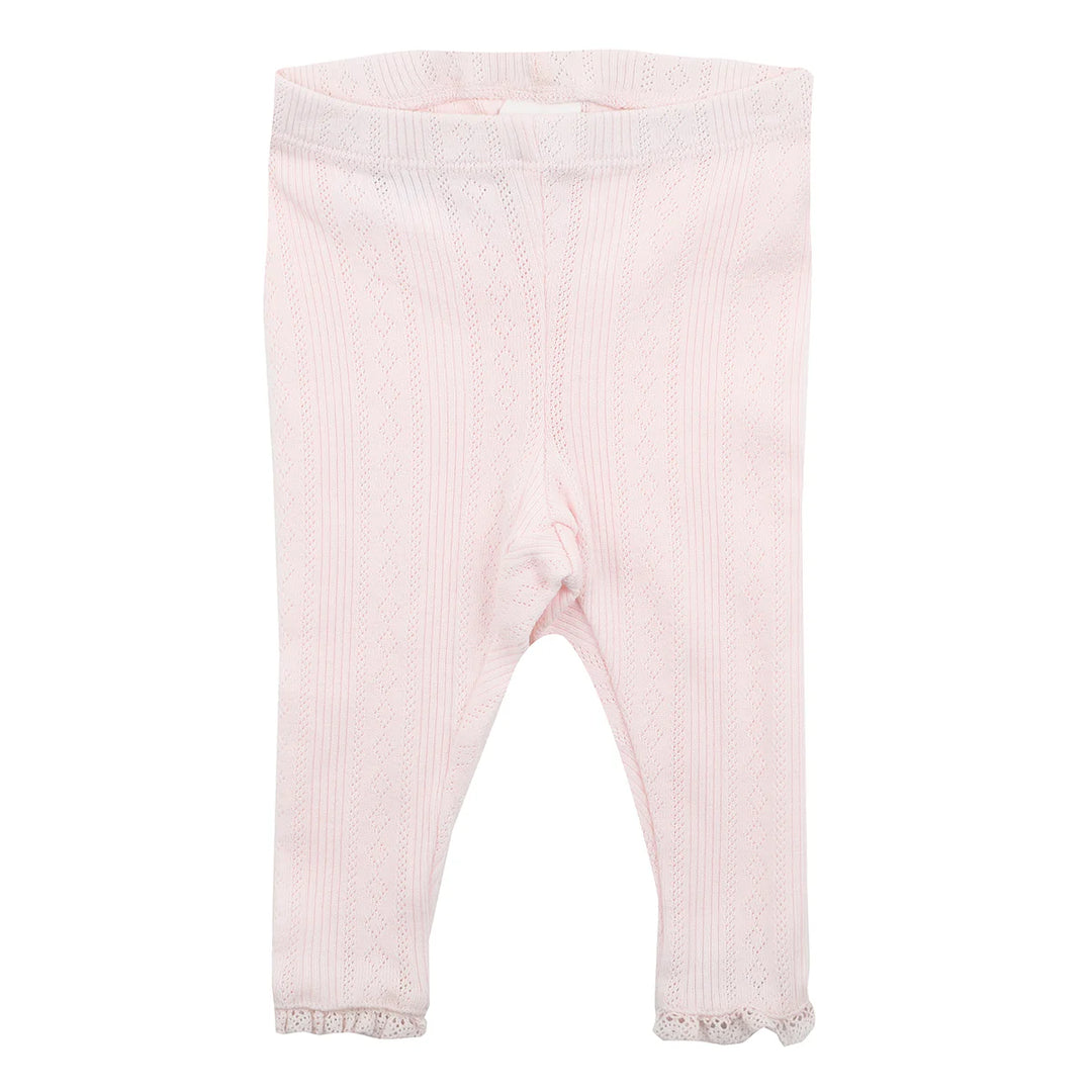 Minihaha Pointelle Organic Leggings - Pink