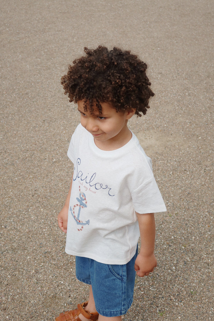 Konges Sløjd Era Tee - Off White / Sailor