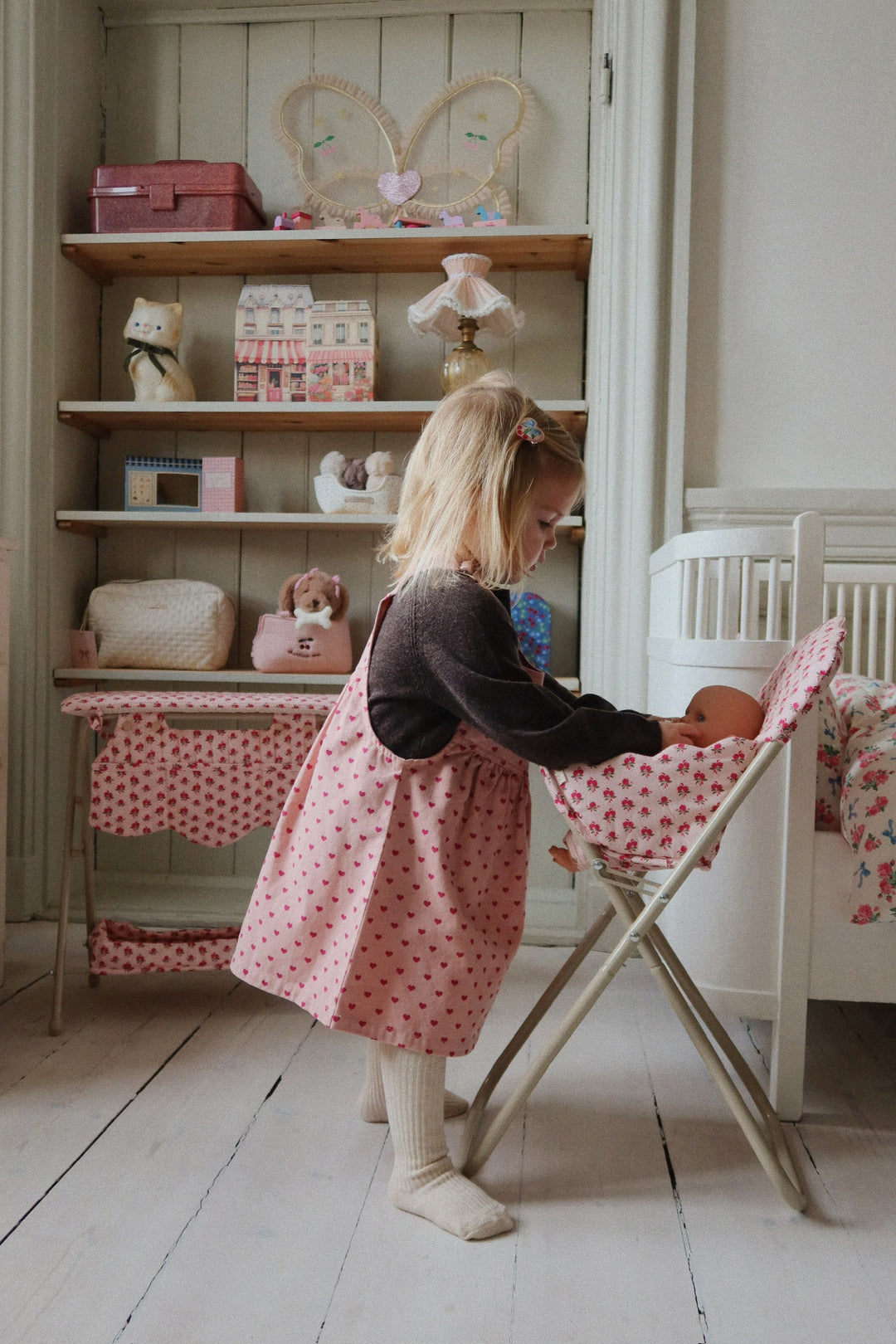 Konges Sløjd Doll High Chair - Fleur Rosier / Pre Order