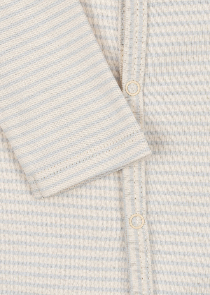 Konges Sløjd Fanga Fontana Fio Onesie - Tea Stripe Grey Dawn