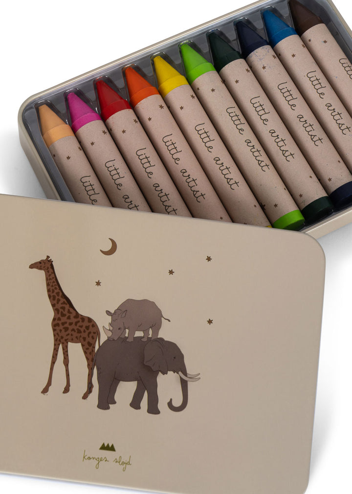Konges Sløjd Crayons Bees Wax 10 PCS - Safari / Pre Order