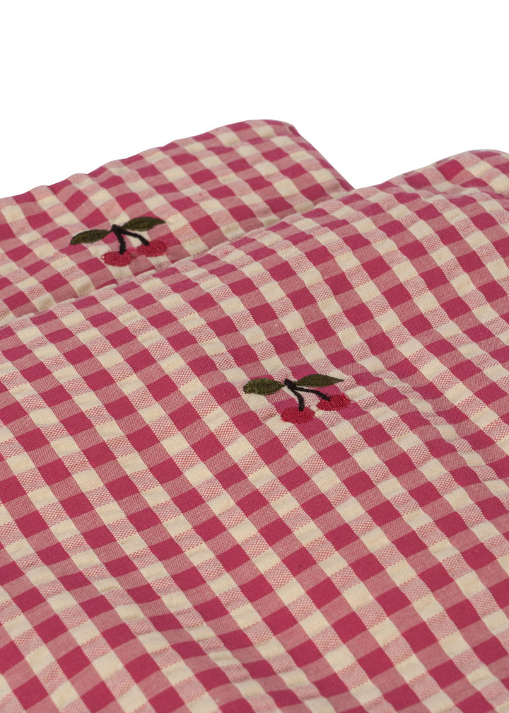 Konges Sløjd Doll Bedding - Bubblegum Check / Pre Order