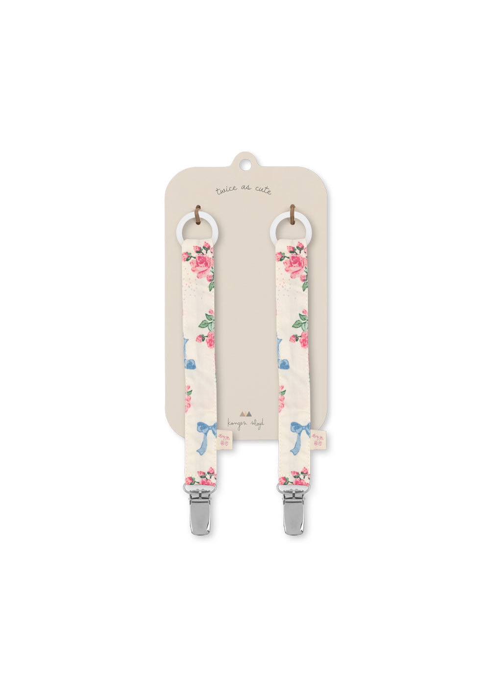 Konges Sløjd 2 Pack Pacifier Strap - Bella Rosita