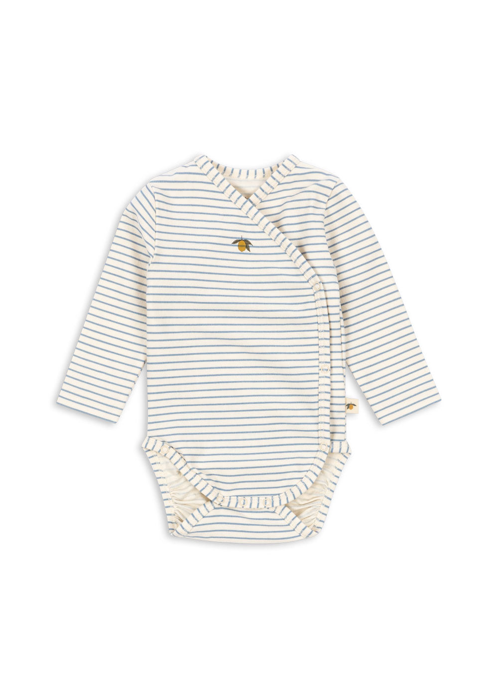 Konges Sløjd Basic Long Sleeve Newborn Body GOTS - Stripe Bluie