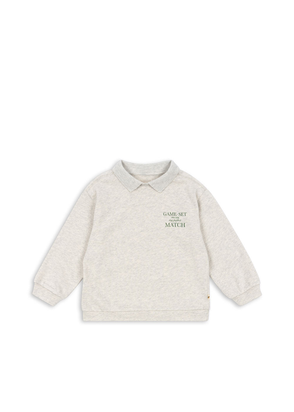 Konges Sløjd Spotty LS Polo GOTS - Off White Melange