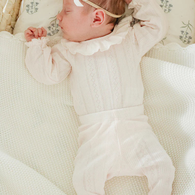 Minihaha Pointelle Organic Leggings - Pink
