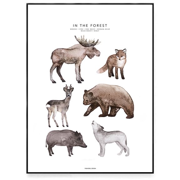 In the Forest Print - Fashionell Prints - www.dappermrbear.com
