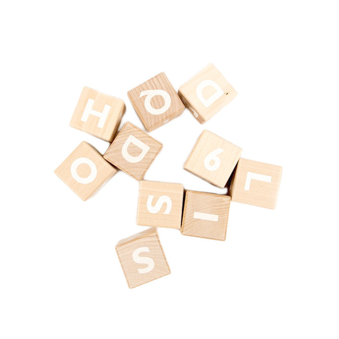 Ooh Noo Wooden Alphabet Blocks - White – Dapper Mr Bear