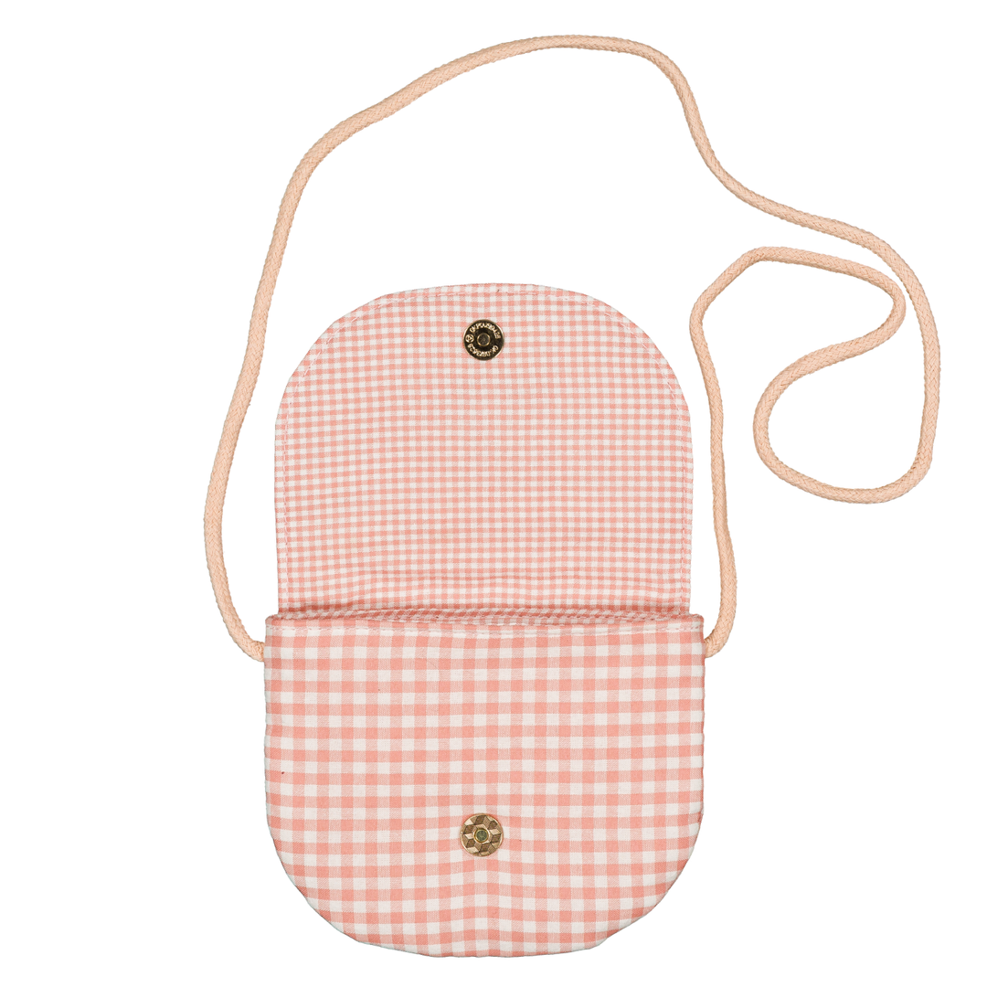 Luciole et Petit Pois Gingham Handbag - Cherry