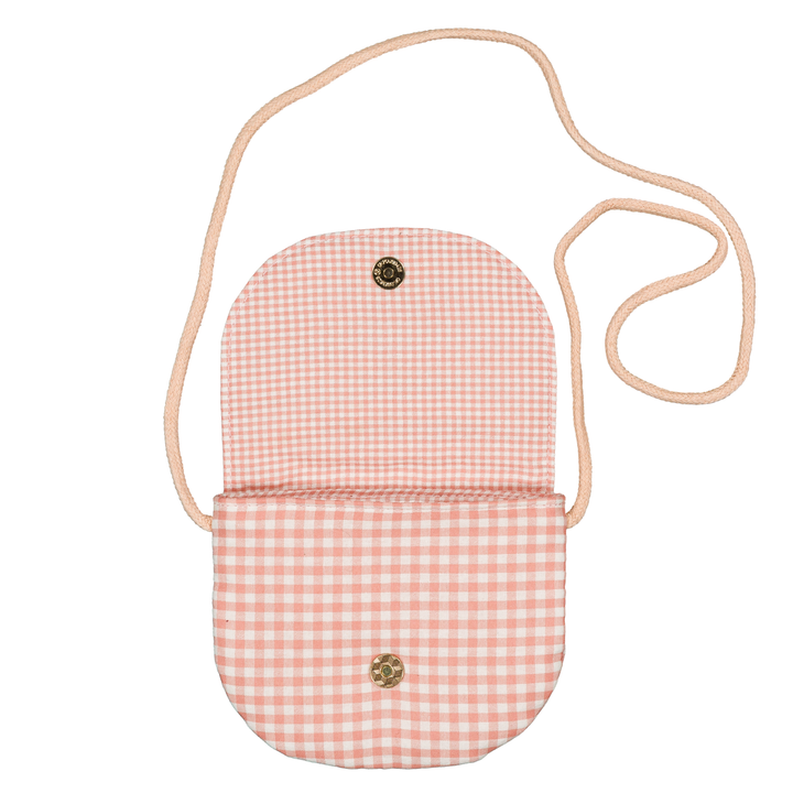 Luciole et Petit Pois Gingham Handbag - Cherry