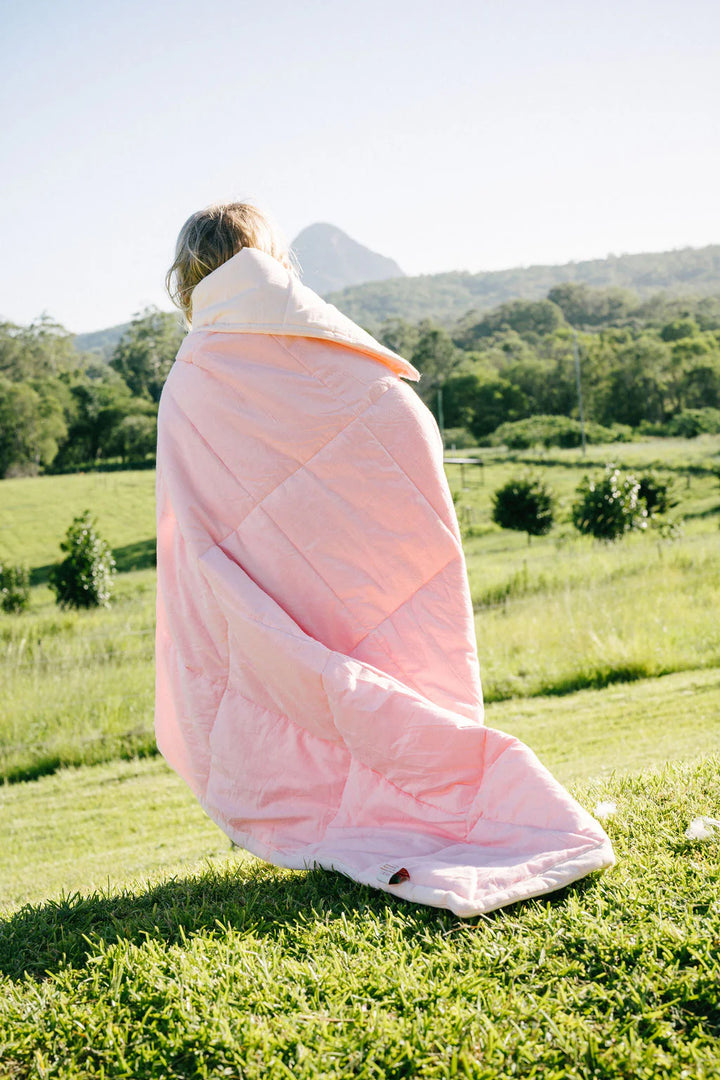 Play Linen Reversible Quilt - Fairy Floss