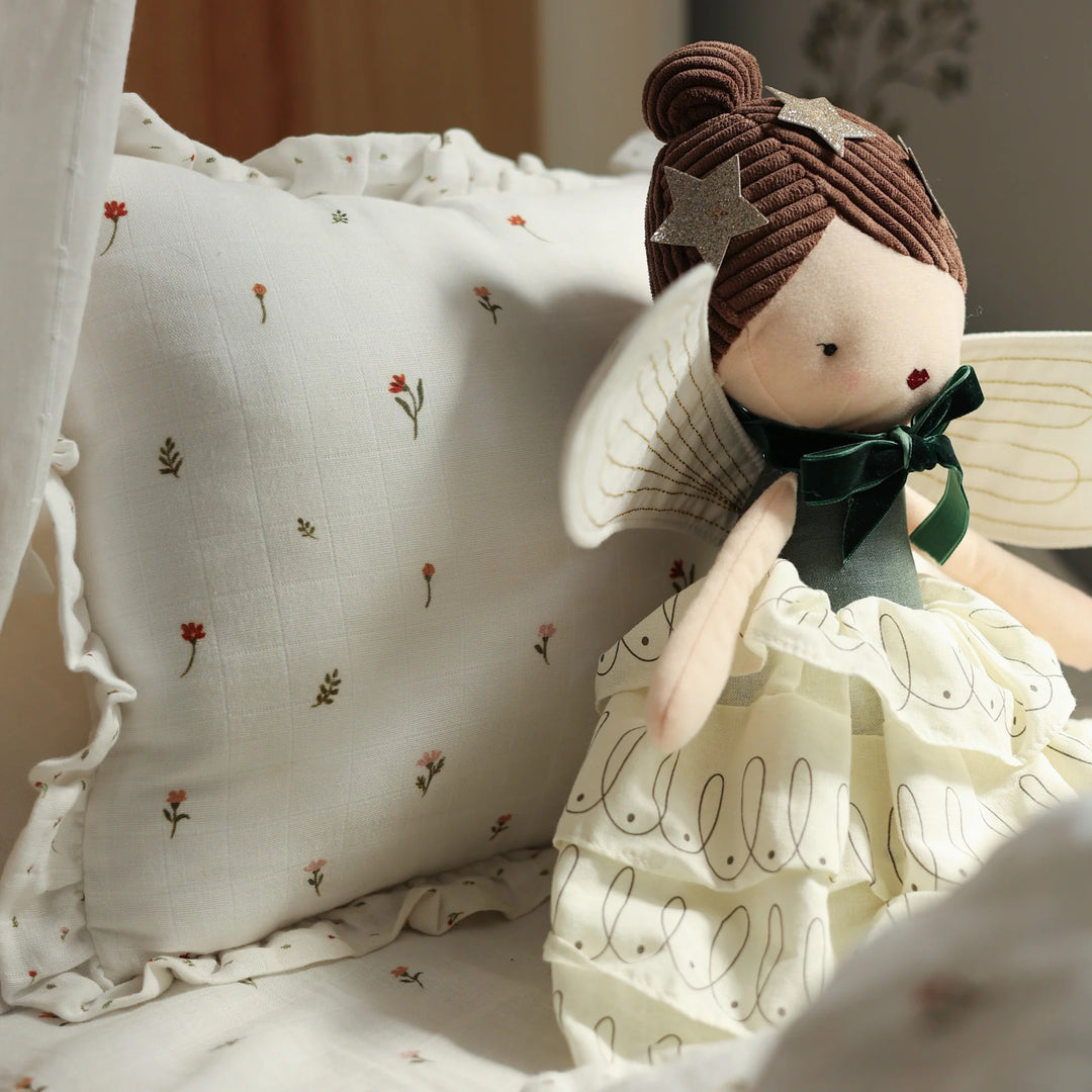 Fledge and Thread Throw Cushion - Cream Floral