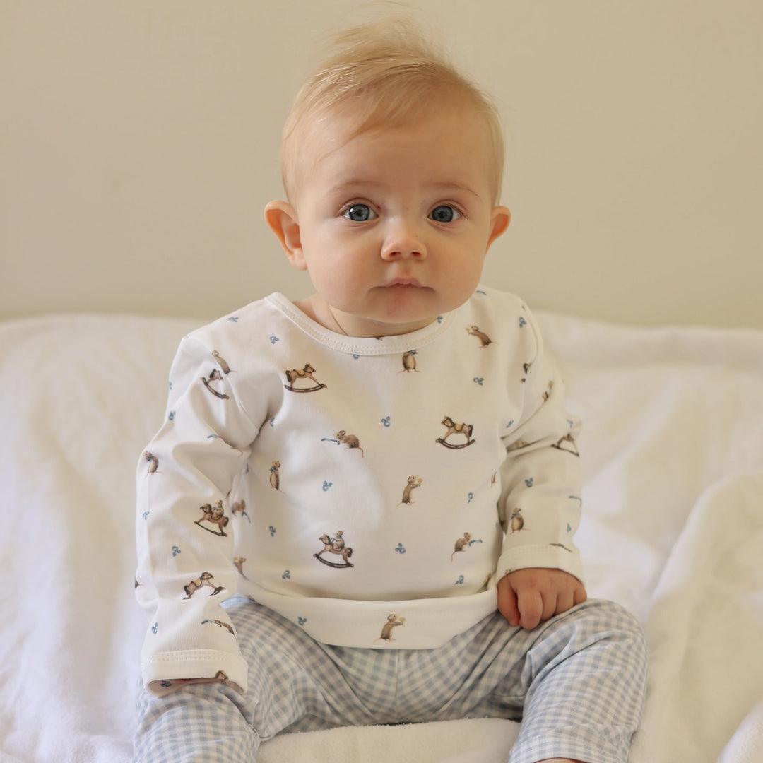 Fledge and Thread Long Sleeve Top - Mouse & Rockinghorse