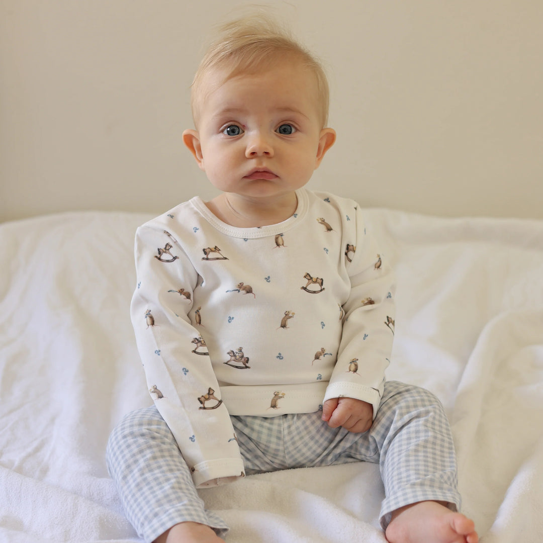 Fledge and Thread Pants - Blue Gingham