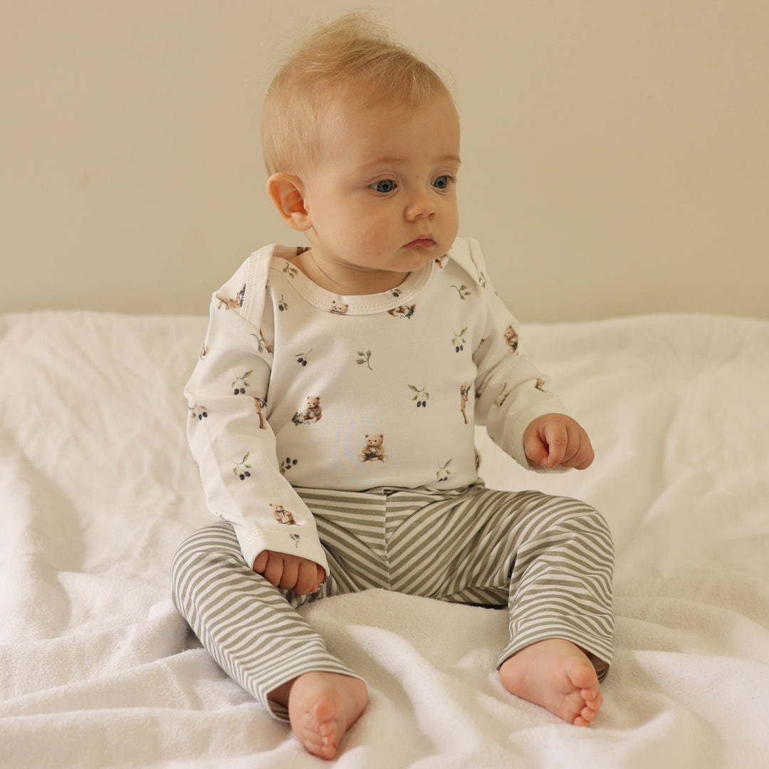 Fledge and Thread Pants - Green Stripe