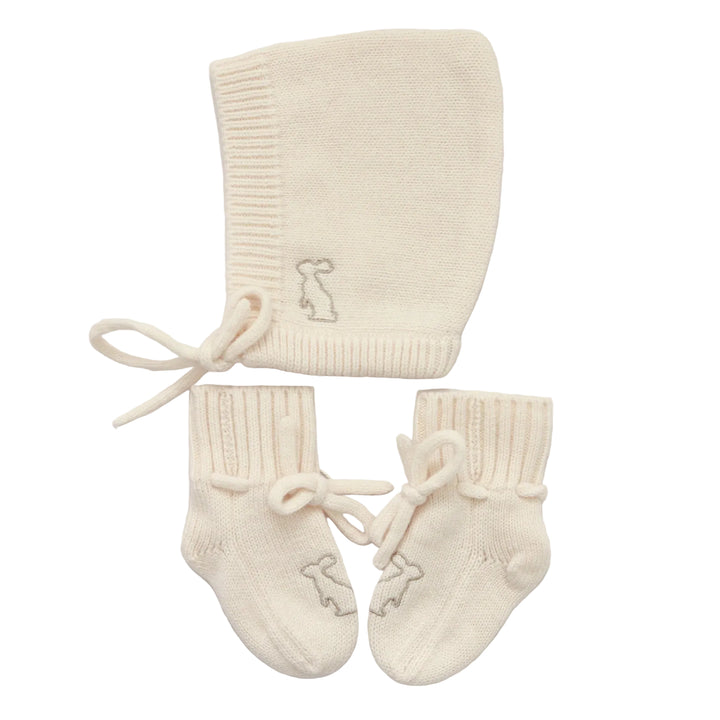 Fledge and Thread Bootie and Bonnet Set - Bunny
