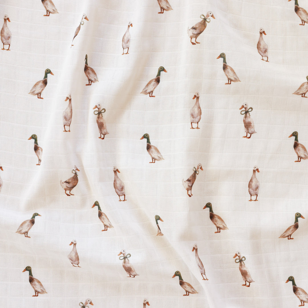 Fledge and Thread Muslin Swaddle - Duck