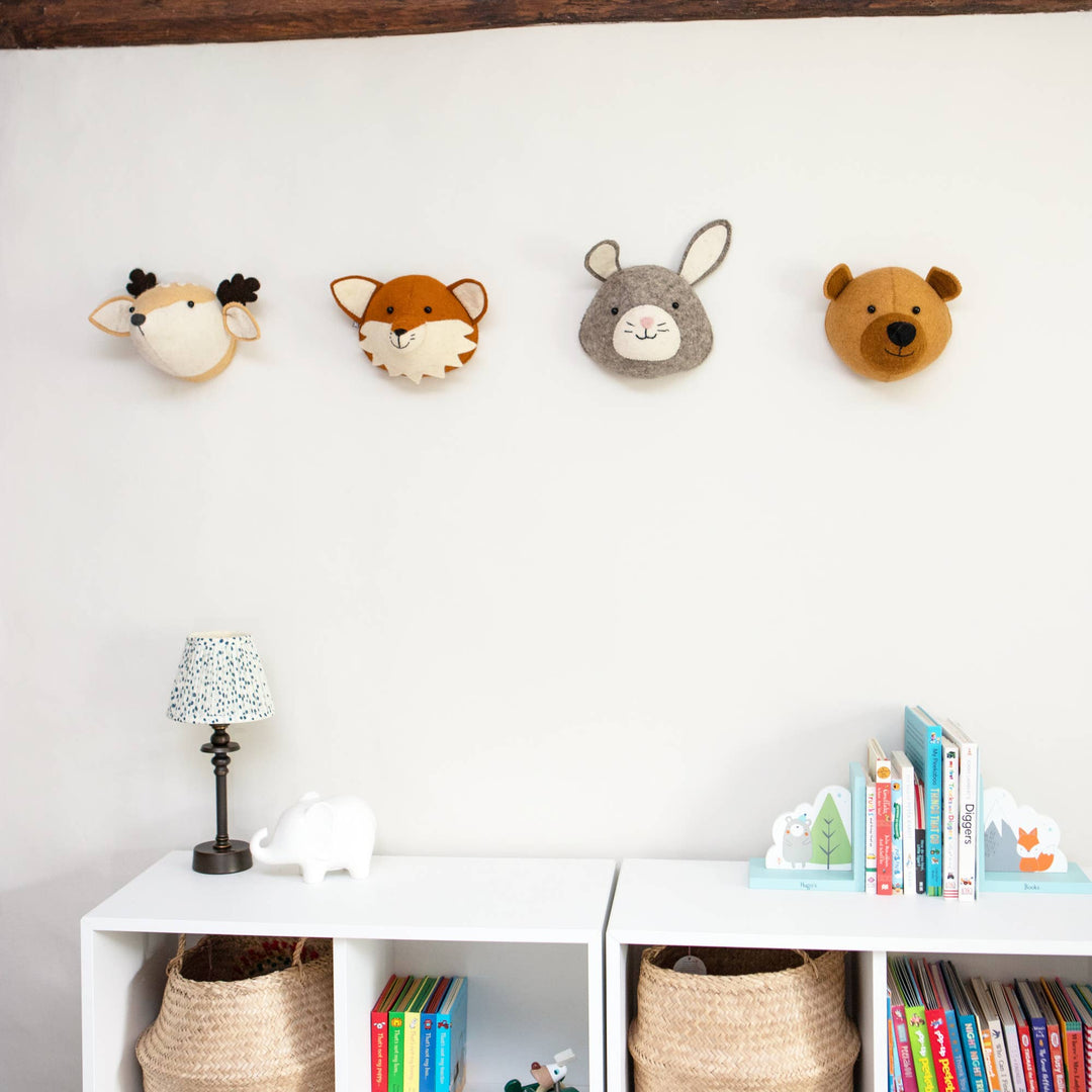Fiona Walker England Mini Baby Deer Head - Multi