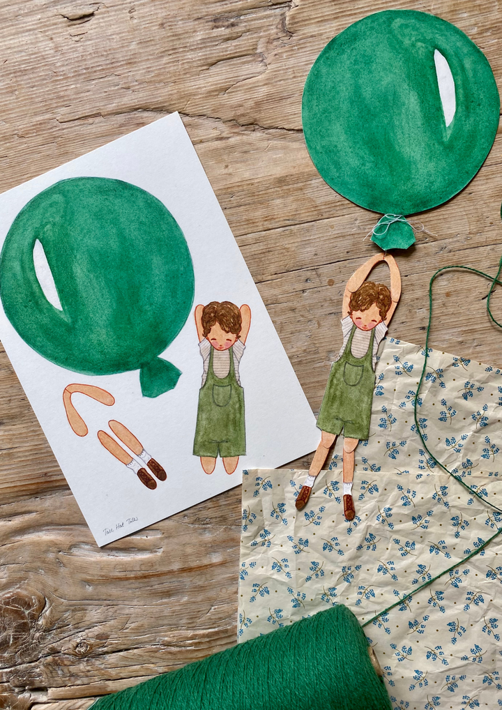 Tall Hat Tales Boy Balloon - Green