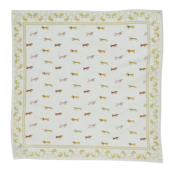 Bonheur du Jour Child Neck Scarf - Ecru Dachshund