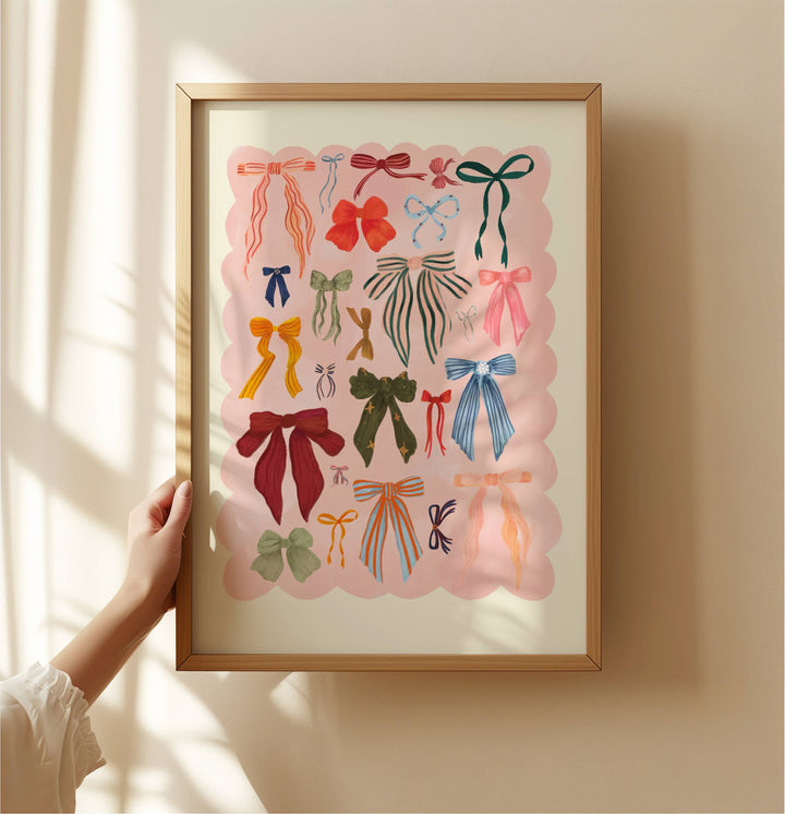 Kate Fox Design Multi Bow Print - A3