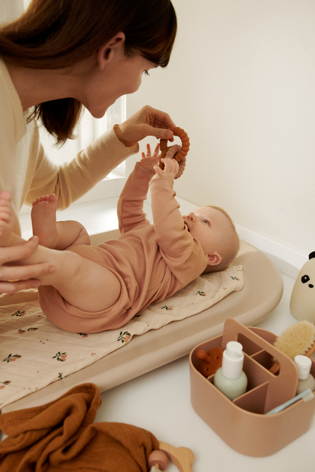 Liewood Lewis Muslin Cloth 2 Pack - Peach / Sea Shell Mix