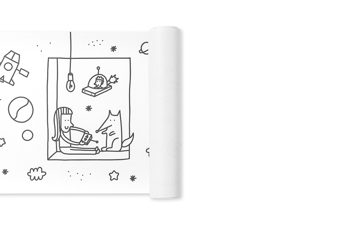 Edicare Editora Colouring 5 Metre Roll - Space
