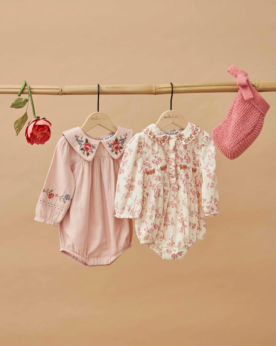 Émilie et Ida Smocked Romper - Rosalie