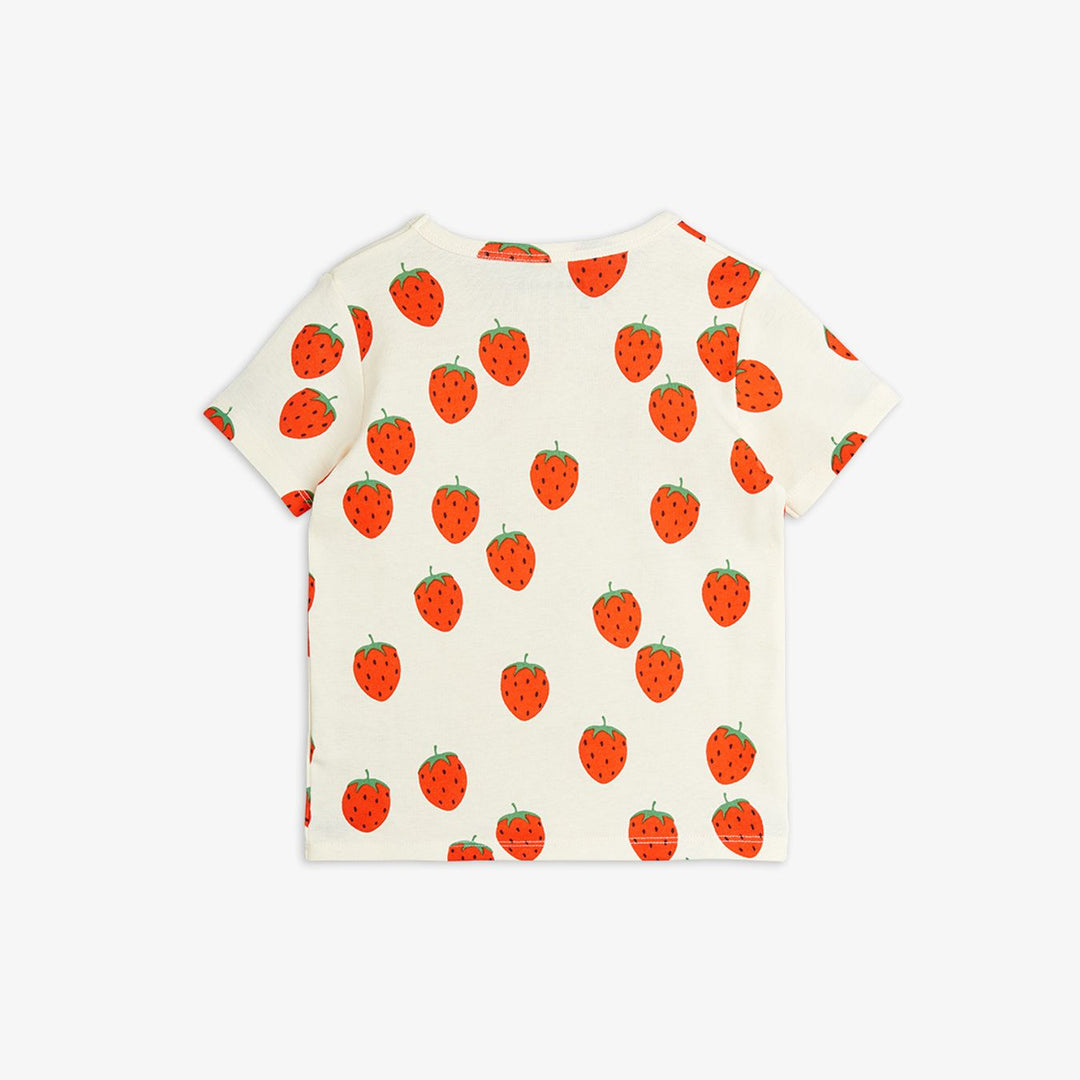 Mini Rodini Strawberries Tee - Off White