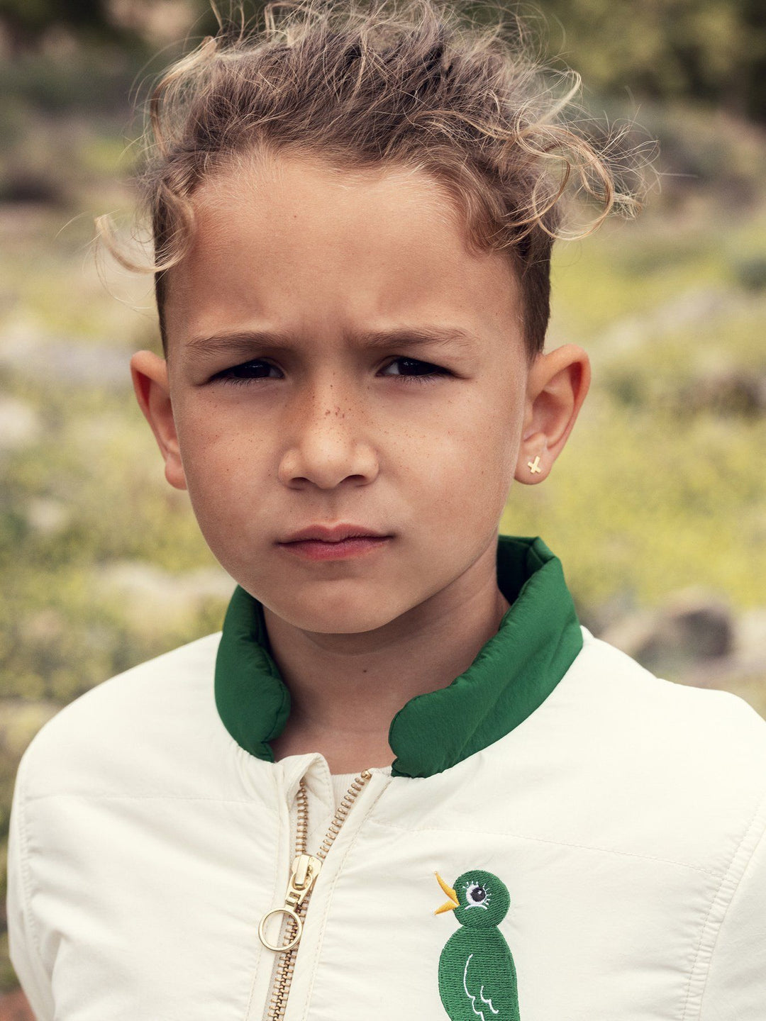 Mini Rodini Bird Light Padded Jacket - Off White