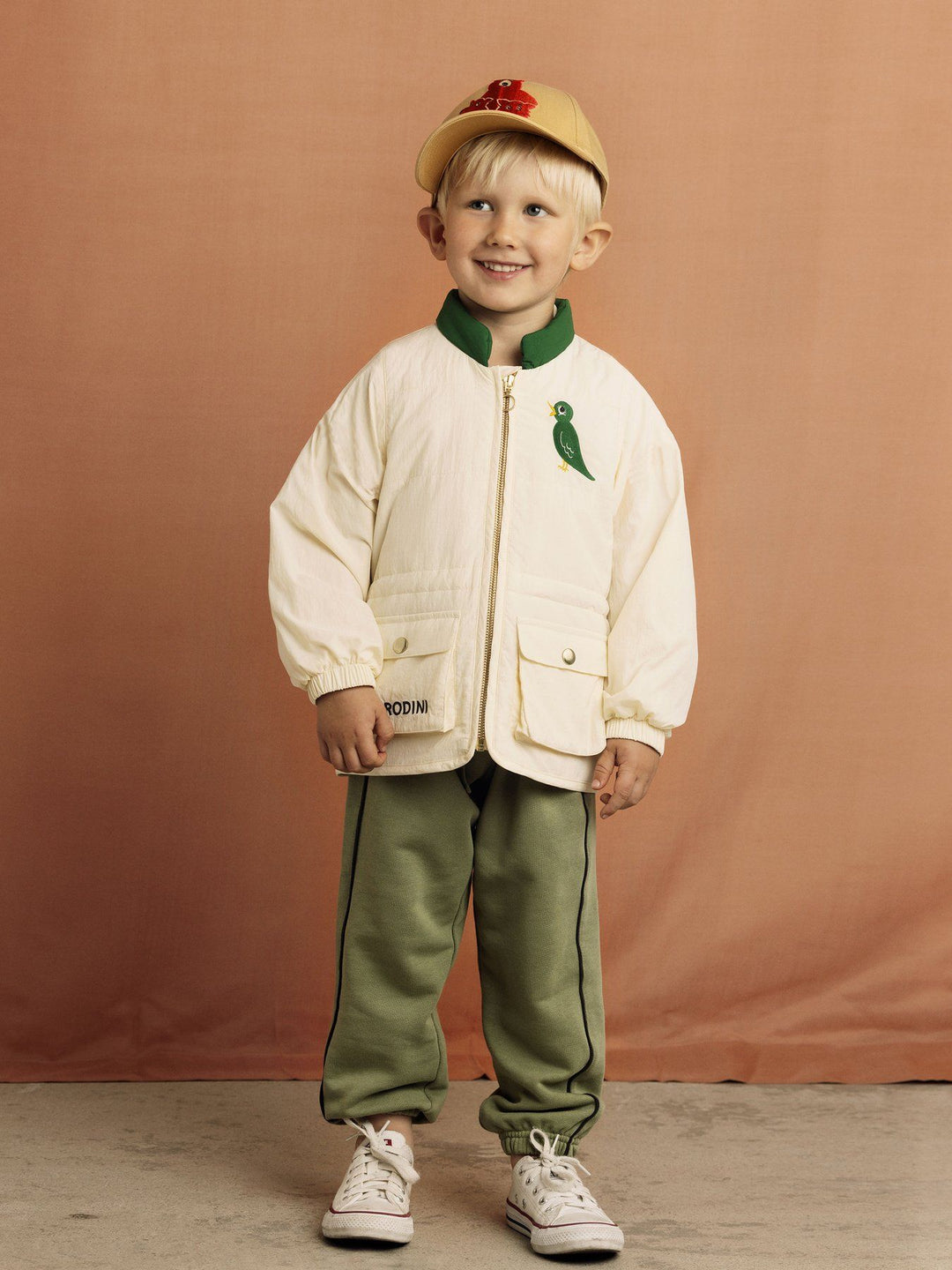 Mini Rodini Bird Light Padded Jacket - Off White