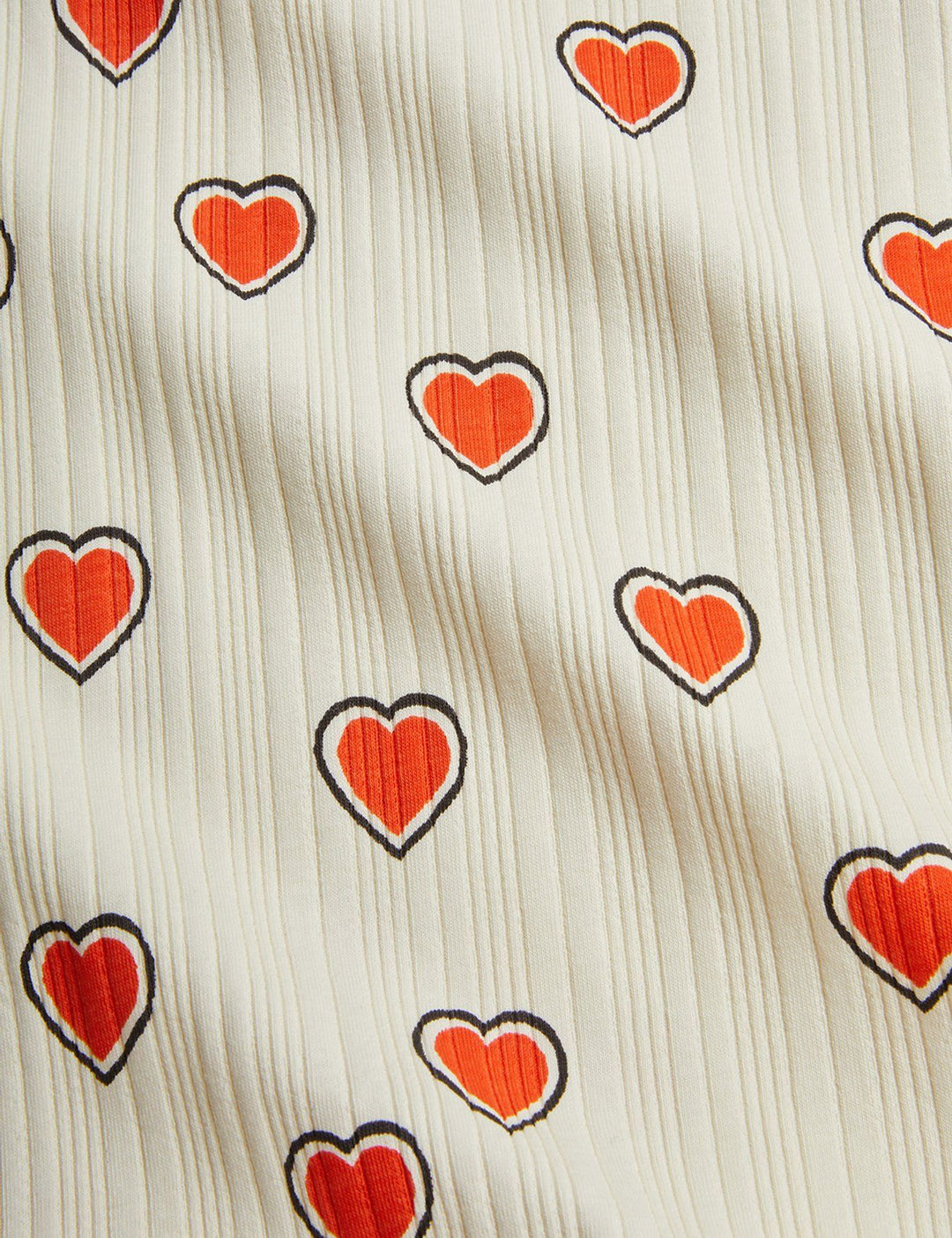 Mini Rodini Outlined Hearts Flared Trousers - Off White