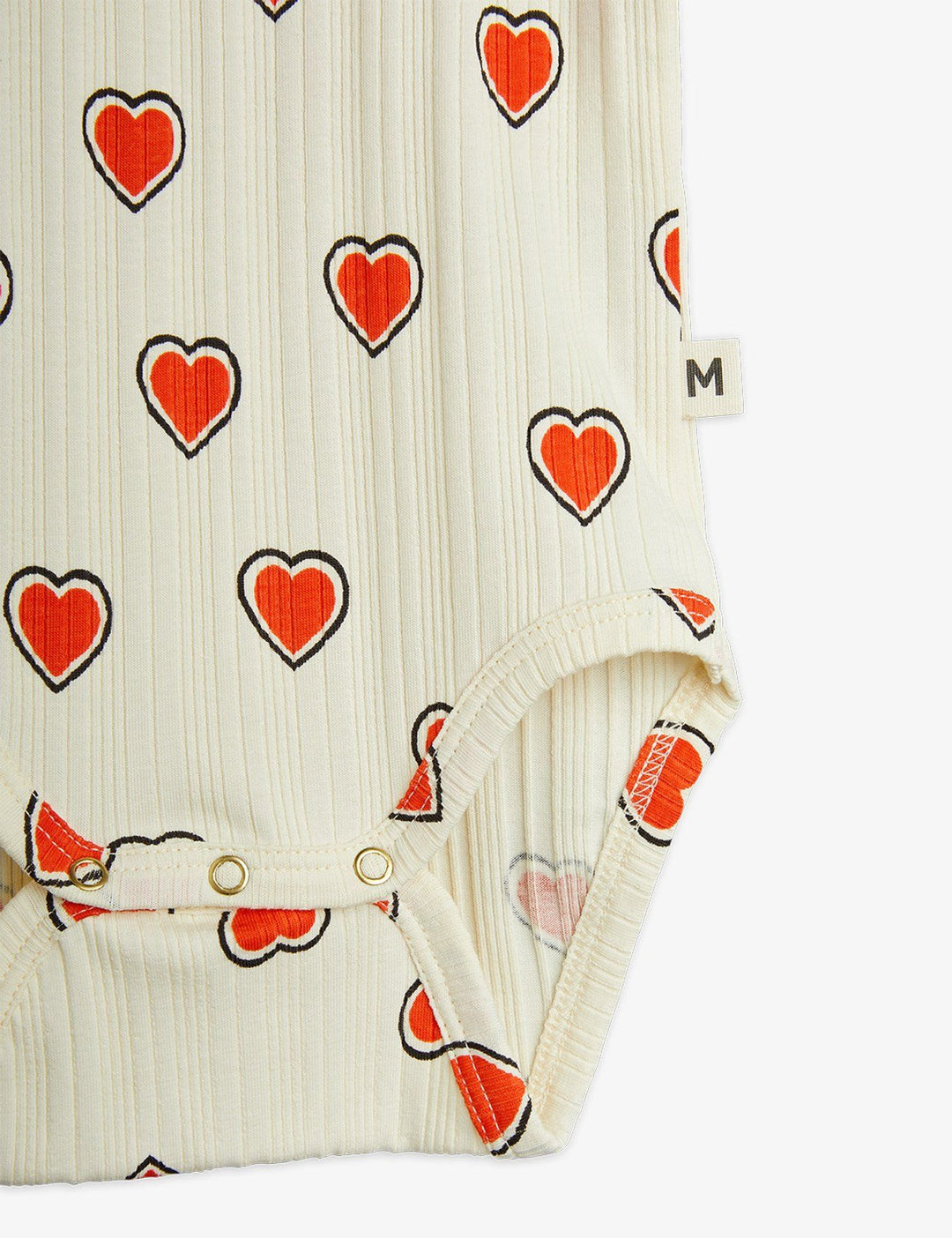 Mini Rodini Outlined Hearts Baby Set - Off White