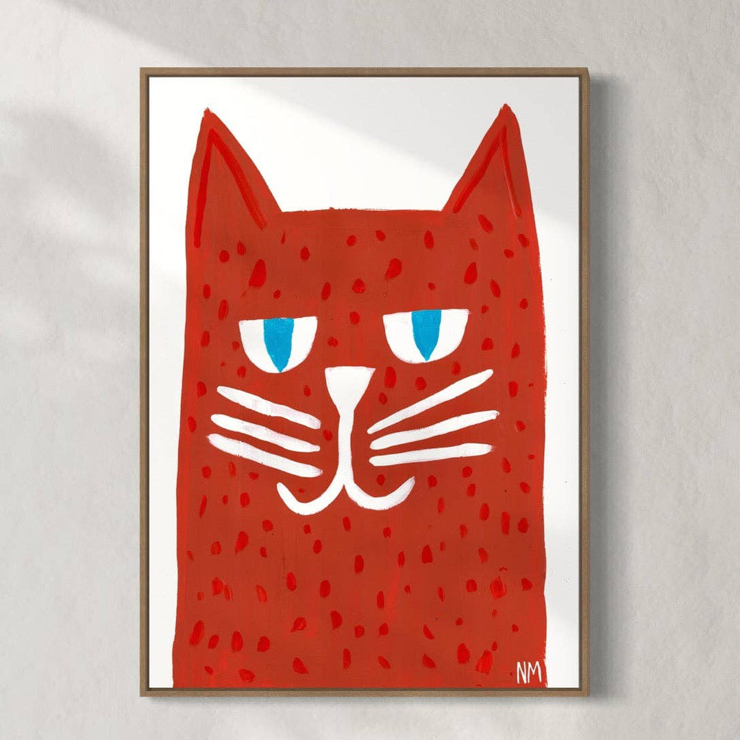 Nancy McKie Ginger Cat Print - A3