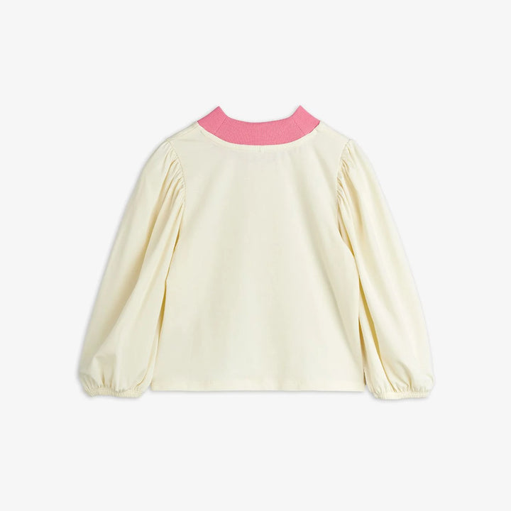 Mini Rodini Cat Balloon Sleeve Top - Off White