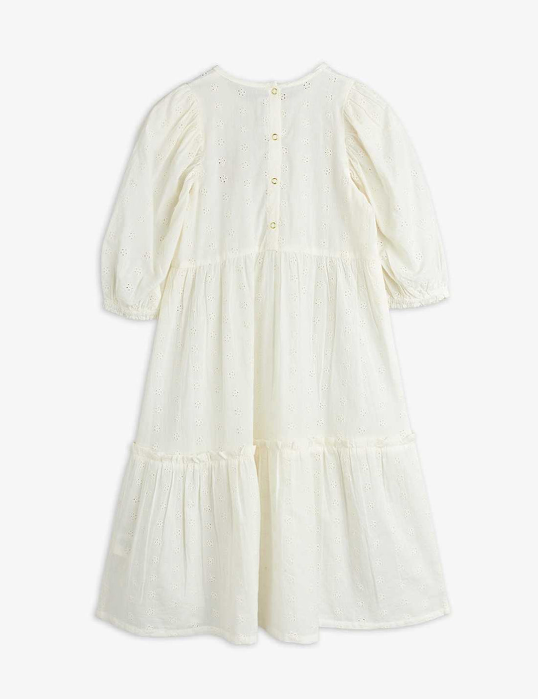 Mini Rodini Strawberry Schiffli Woven Dress - Off White