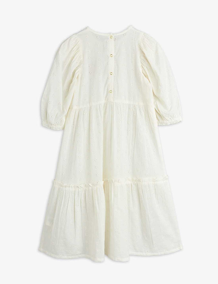Mini Rodini Strawberry Schiffli Woven Dress - Off White