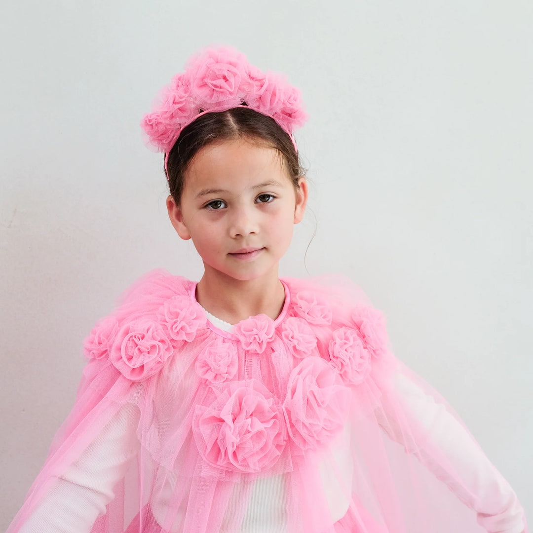 Mimi & Lula Ruffle Flower Cape - Pink