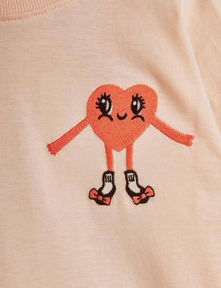 Mini Rodini Heart in Shoes Long Sleeve Tee - Pink